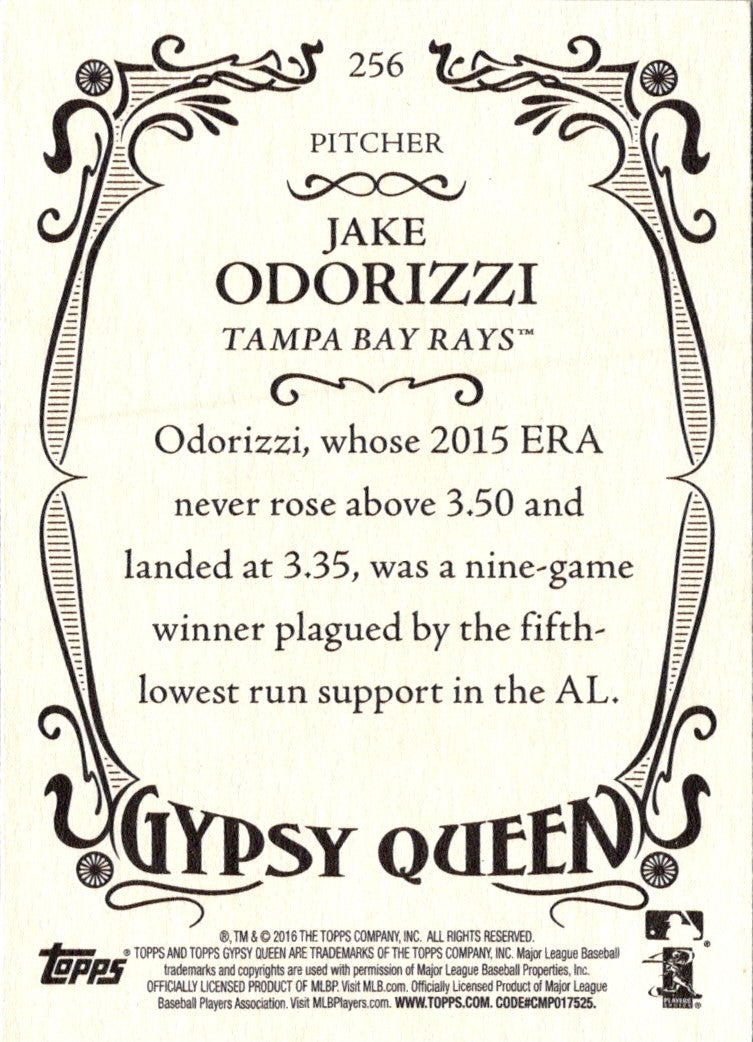 2016 Topps Gypsy Queen Jake Odorizzi