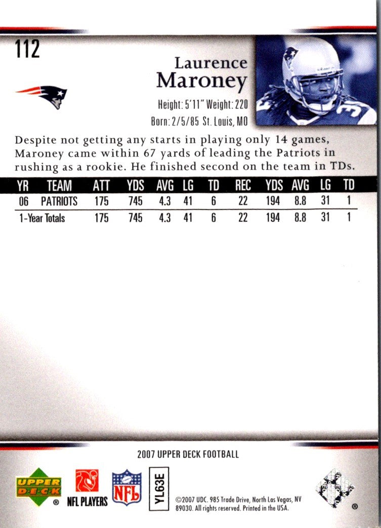 2007 Upper Deck Laurence Maroney