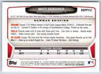 2013 Bowman Matt Derosier #BDPP112