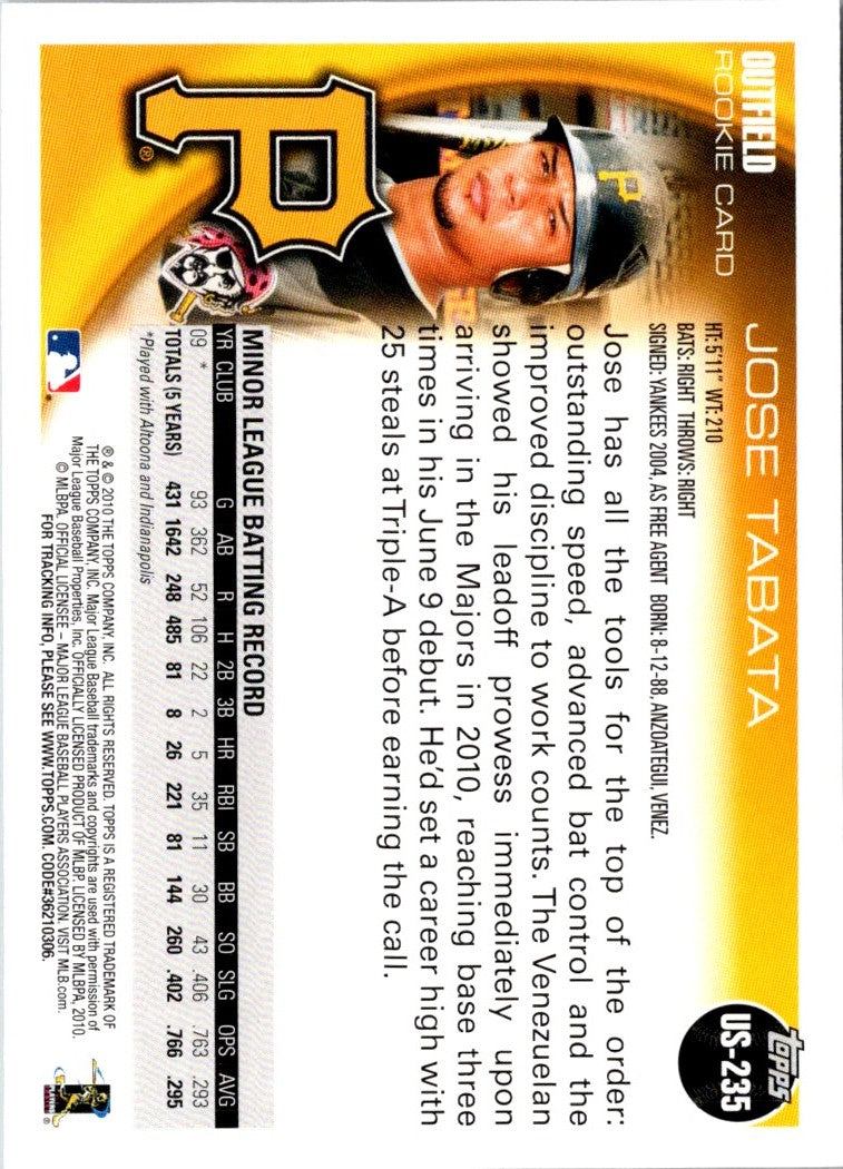 2010 Topps Update Jose Tabata