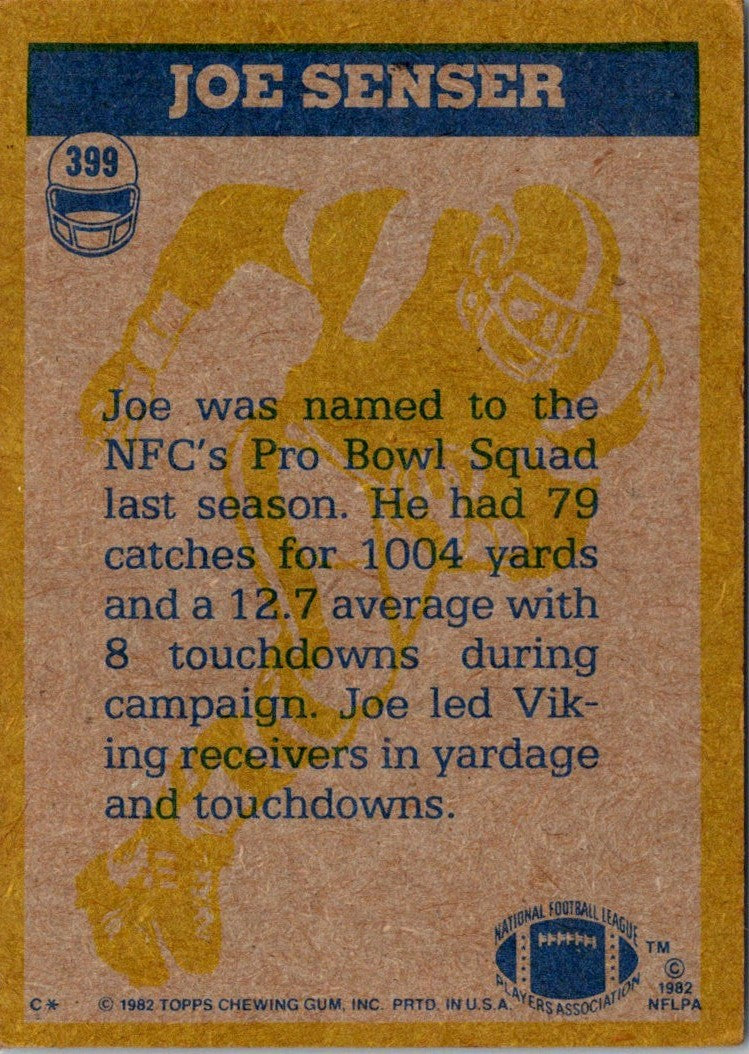 1982 Topps Joe Senser