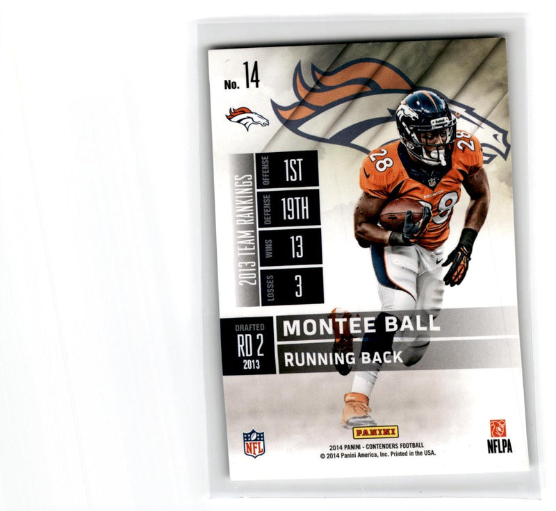 2014 Panini Contenders Championship Ticket Montee Ball