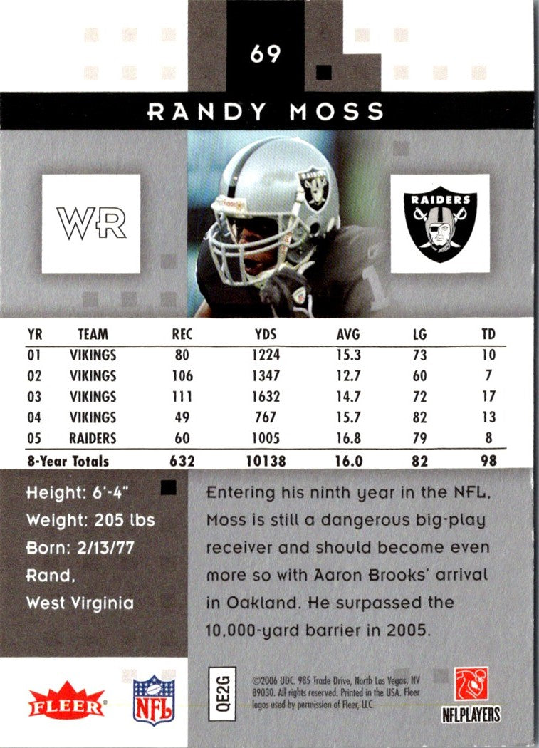 2006 Upper Deck Randy Moss