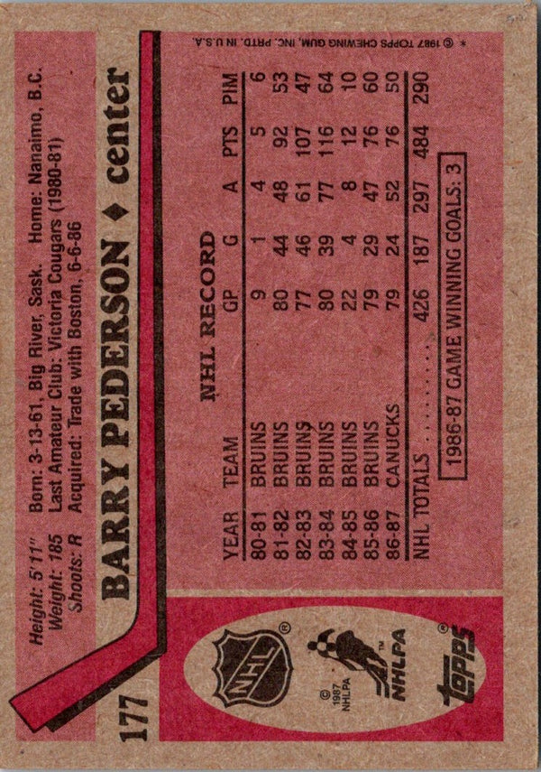 1987 Topps Barry Pederson #177