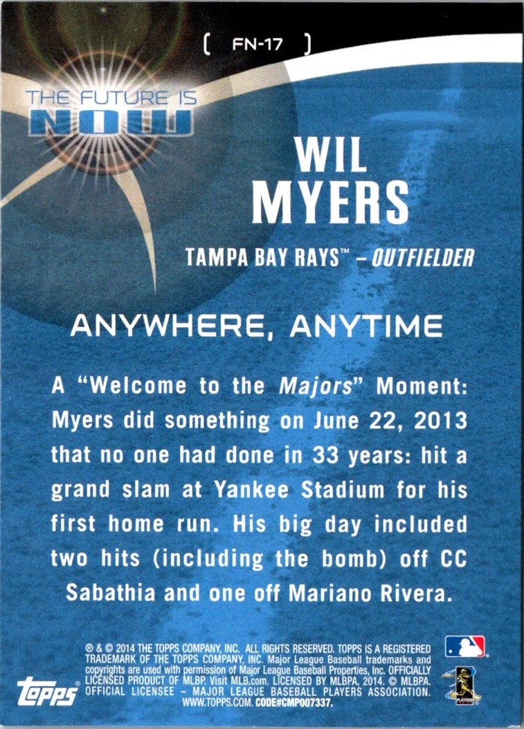 2014 Topps The Future is Now Wil Myers