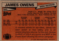 1981 Topps James Owens #263 Rookie EX
