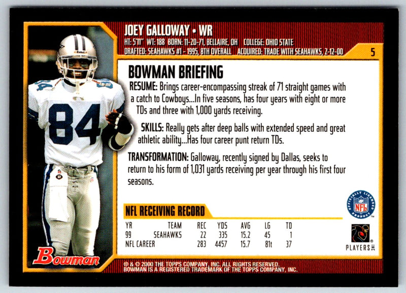 2000 Bowman Joey Galloway