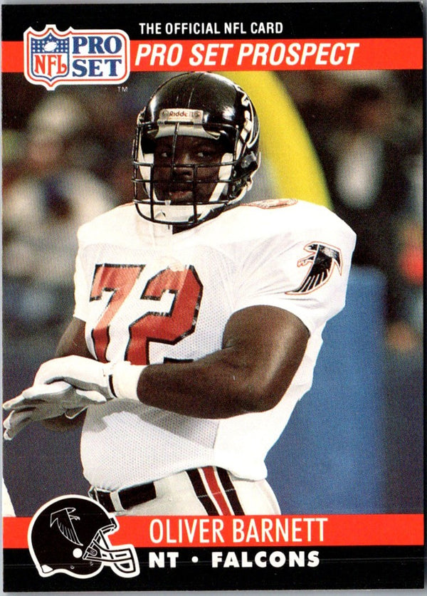 1990 Pro Set Oliver Barnett #723B Rookie