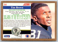 1991 Score Tim Brown #14