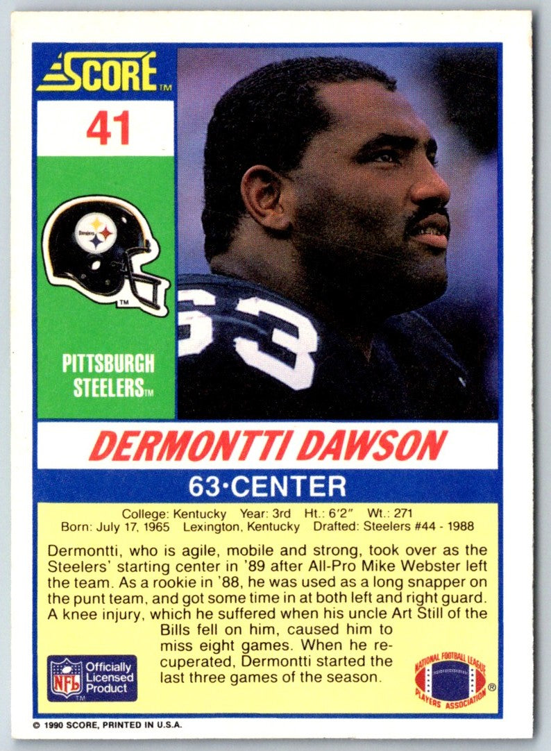 1990 Score Dermontti Dawson