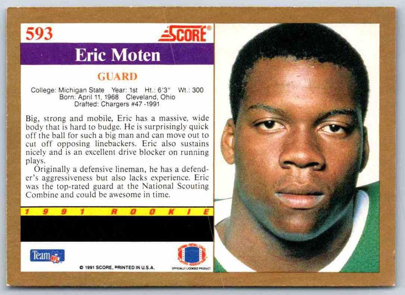 1991 Score Eric Moten