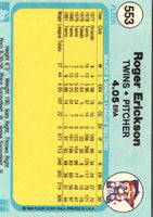 1982 Fleer Roger Erickson #553