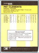 1986 Fleer Pat Clements