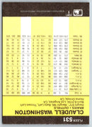 1986 Fleer Claudell Washington