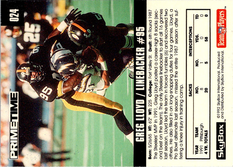 1992 Skybox Impact Greg Lloyd