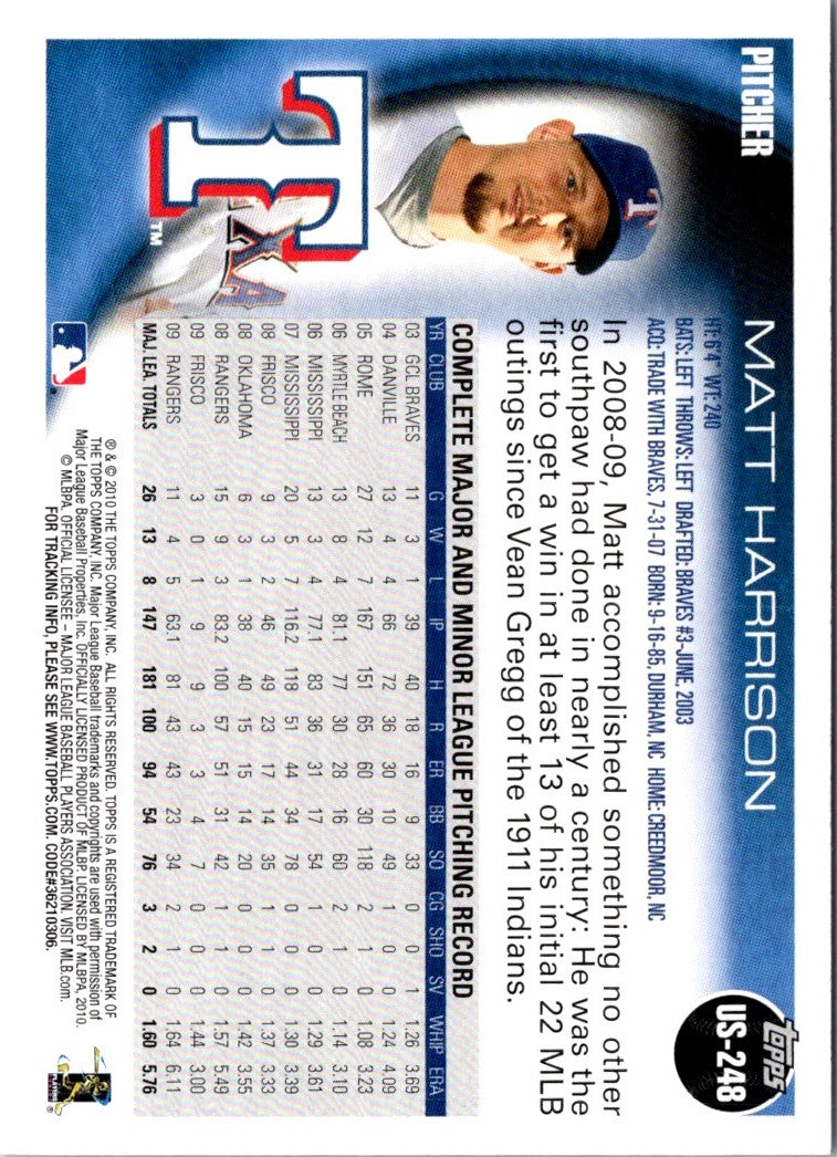 2010 Topps Update Matt Harrison