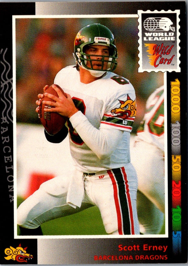 1992 Wild Card WLAF Scott Erney #136