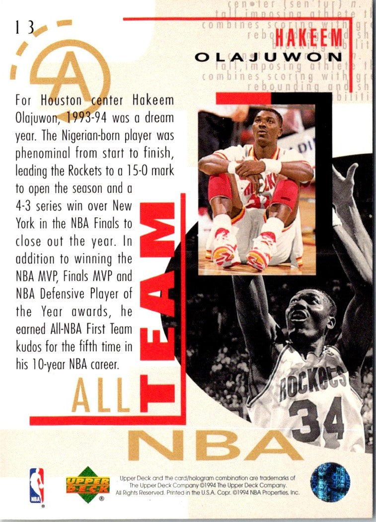 1994 Upper Deck Hakeem Olajuwon