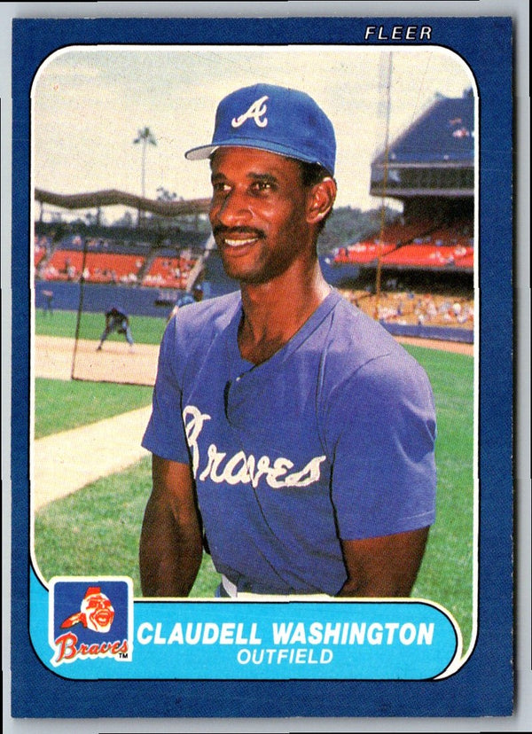 1986 Fleer Claudell Washington #531