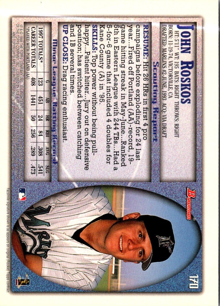 1998 Bowman John Roskos