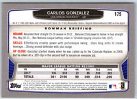 2013 Bowman Carlos Gonzalez #179