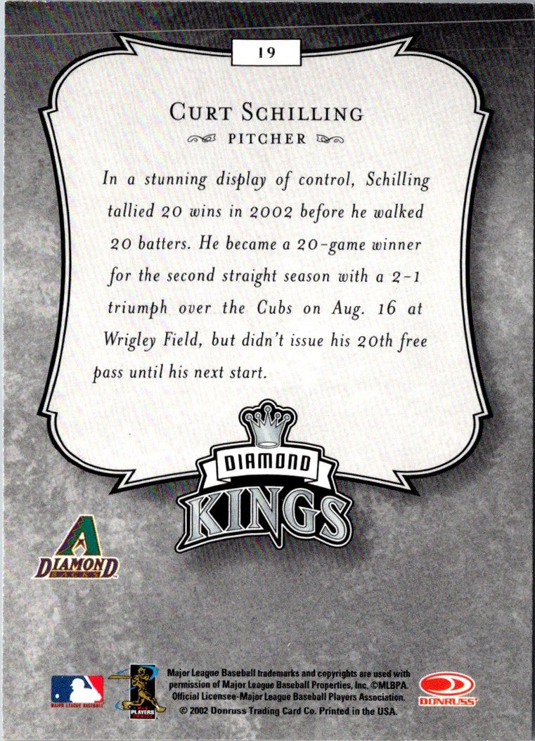 2003 Donruss Diamond Kings Curt Schilling