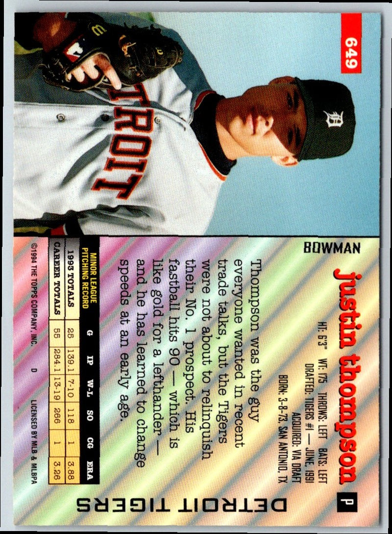 1994 Bowman Justin Thompson