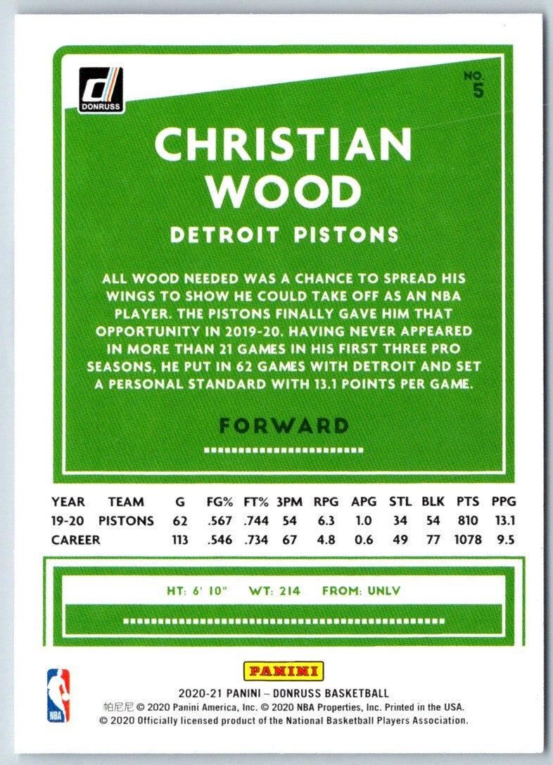 2019 Donruss Elite Christian Wood