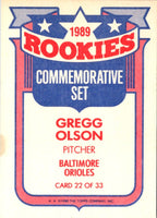 1990 Topps Rookies Foil Test Gregg Olson #22