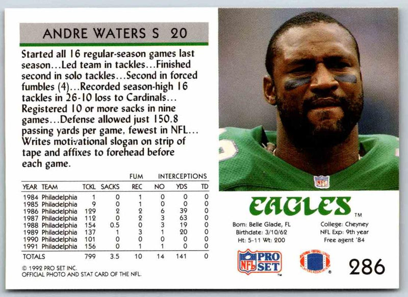 1992 Proset Andre Waters