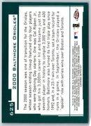 2001 Topps Chrome Baltimore Orioles