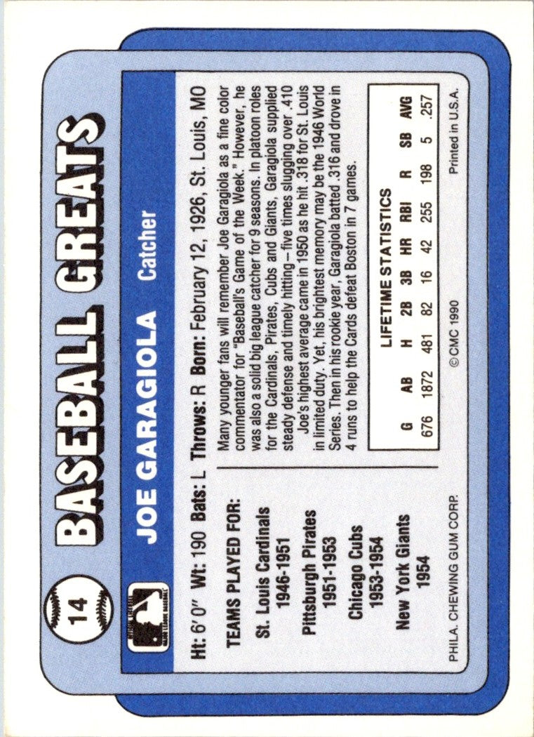 1990 Swell Baseball Greats Joe Garagiola