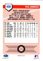 1991 Line Drive AAA Paul Sorrento #420
