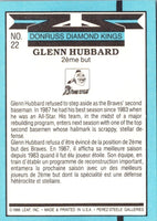 1988 Donruss Super Diamond Kings Glenn Hubbard #22