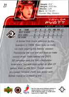 2002 Upper Deck Taylor Pyatt #21