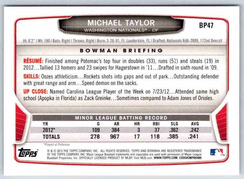 2014 Bowman Michael Taylor