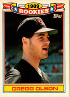 1990 Topps Rookies Foil Test Gregg Olson #22