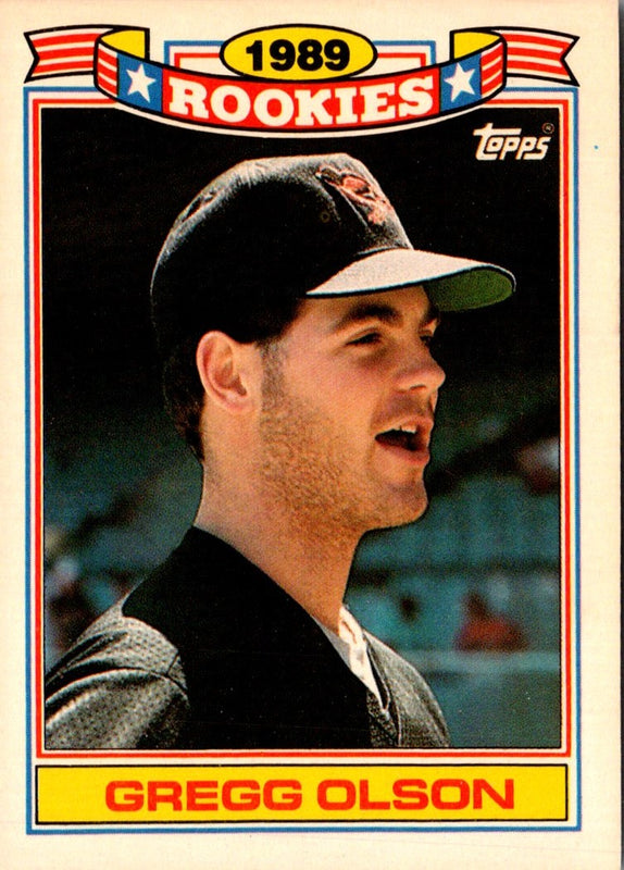 1990 Topps Rookies Foil Test Gregg Olson #22