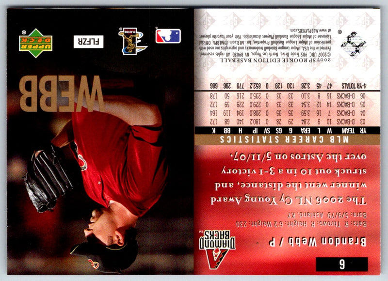 2007 Upper Deck Ultimate Collection Brandon Webb