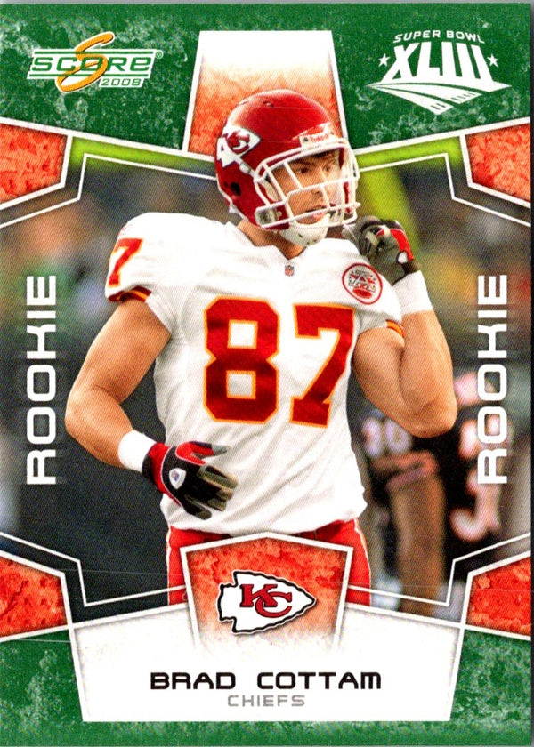 2008 Score Super Bowl XLIII Brad Cottam #387