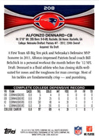 2012 Topps Alfonzo Dennard #208 Rookie
