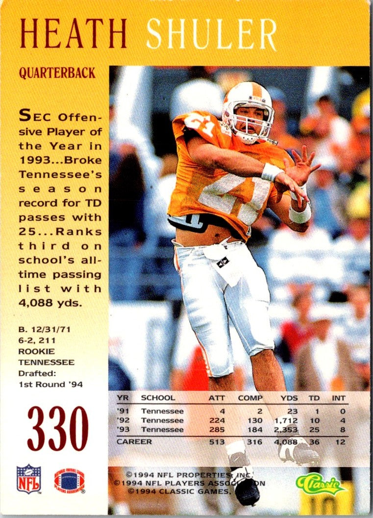 1994 Pro Line Live Heath Shuler