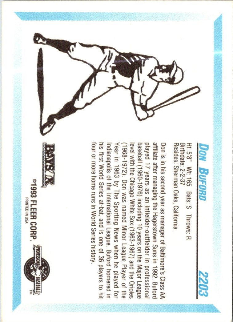 1992 Fleer ProCards Don Buford