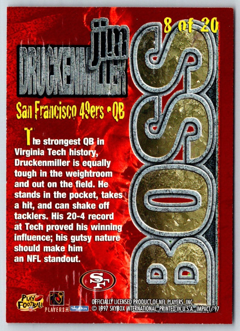 1997 SkyBox Impact Boss Jim Druckenmiller