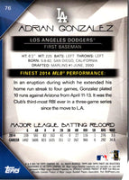 2015 Finest Adrian Gonzalez #76