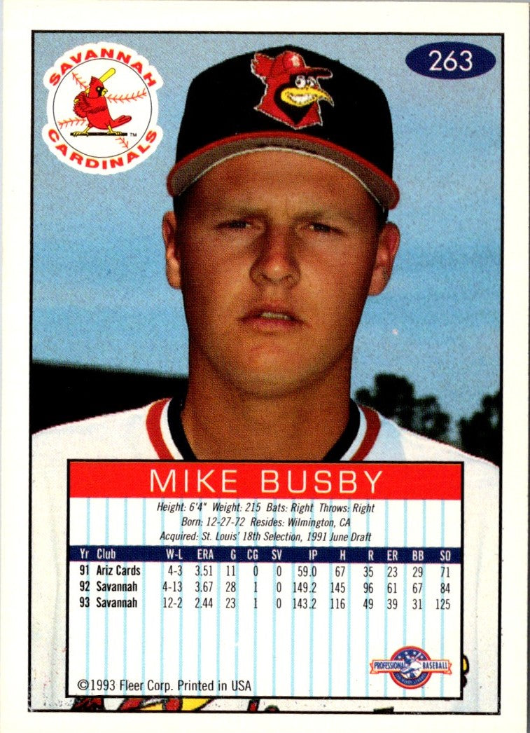 1993 Fleer Excel Mike Busby