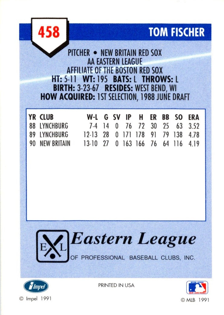 1991 Line Drive AA Tom Fischer