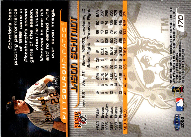 2000 Fleer Focus Jason Schmidt