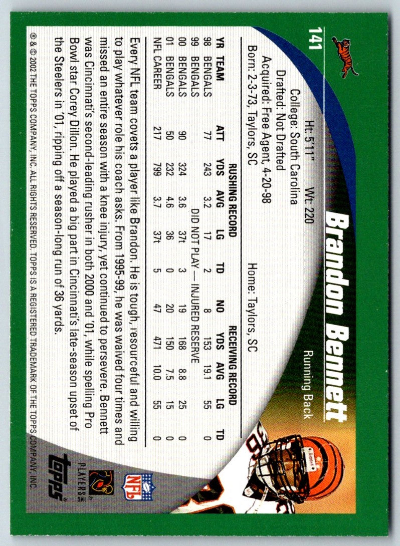 2002 Topps Brandon Bennett