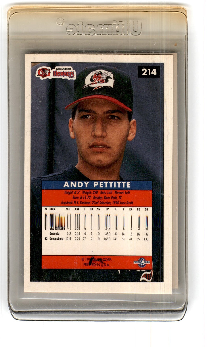 1992 Fleer Excel Andy Pettitte